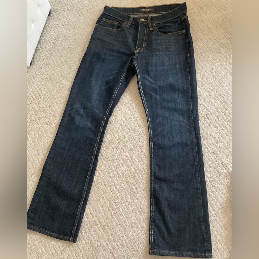 Men’s Dark Wash Straight Leg Jeans